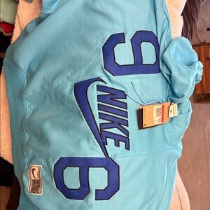 Nike Sky Blue Hoodie with Navy Accents